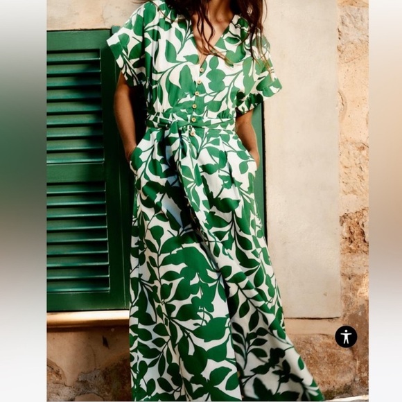 Zara Dresses & Skirts - NWT ZARA BELTED PRINTED MAXI DRESS